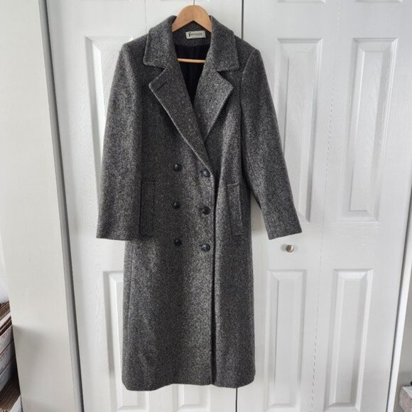 Forecaster of Boston Double Breasted 100% Wool Trench Coat - Picture 1 of 11